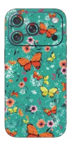 Floral Butterflies - Mobile 3D Textured Skins (Feminine Series) design